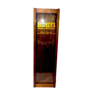 5/$25 
Bookers Wood Whiskey Display Box Sliding Plexiglass Plastic Bottle Holder
